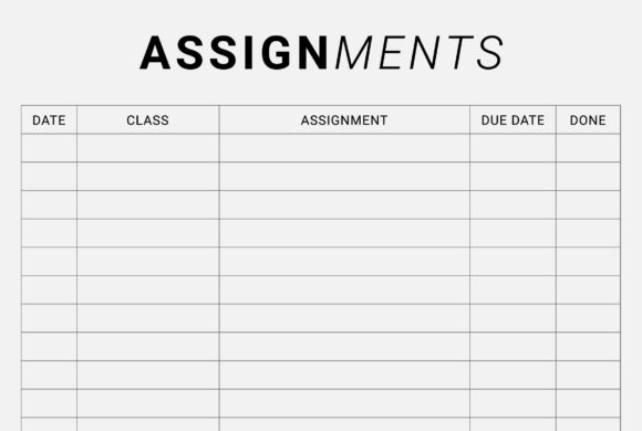 Assignment Tracker - KDP Interior: A Versatile Tool for Organizing and Managing Tasks