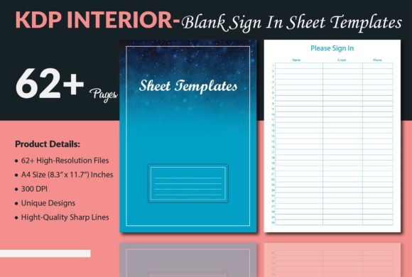 Blank Sign In Sheet Template for KDP Publishing