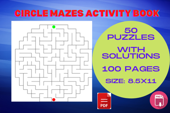 Circle Mazes Activity Interior Kids: A Perfect Addition to Your KDP Business