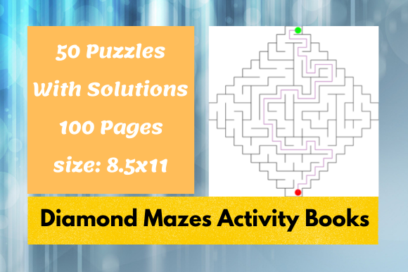 Diamond Mazes Puzzle Book for KDP: Ready Interior