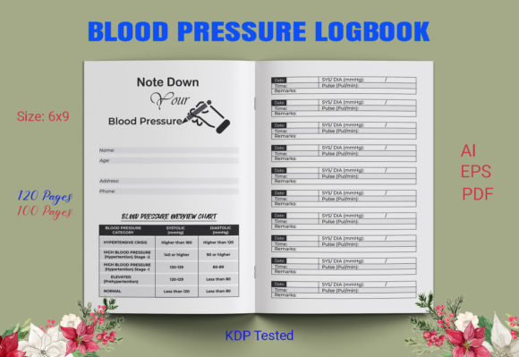Explore the Versatile Blood Pressure Logbook or Tracker 6x9 for Health Management