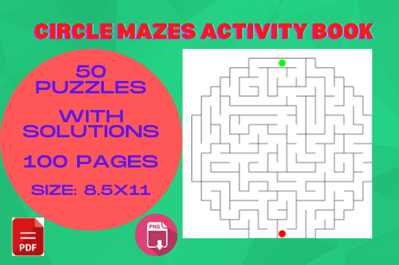 KDP Circle Maze Puzzles Activity Book Interior Guide