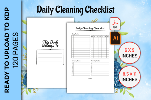 Mastering Home Organization with a Professional Daily Cleaning Checklist KDP Interior