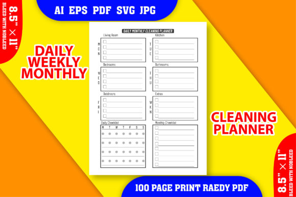 Mastering Your Cleaning Routine with a Daily, Weekly, Monthly Cleaning Planner
