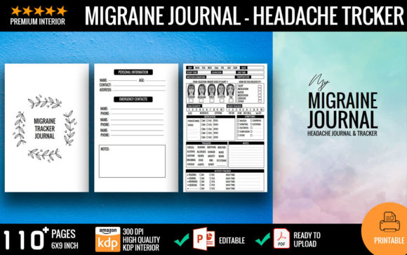 Migraine Headache Journal: A Customizable Logbook