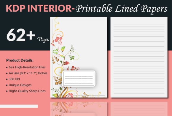 Printable Lined Paper - KDP Interior