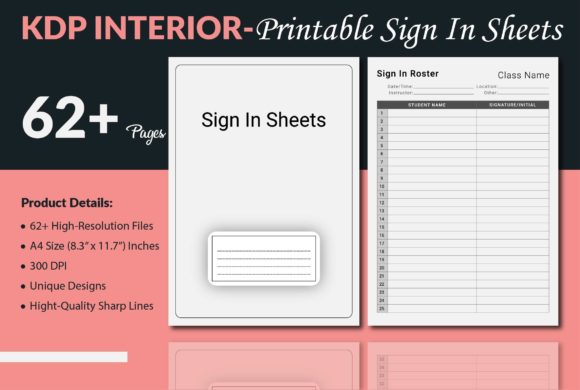 Printable Sign In Sheets for KDP Publishing