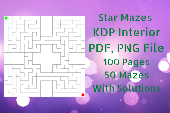Star Maze Kids Activity Interior: Perfect for KDP