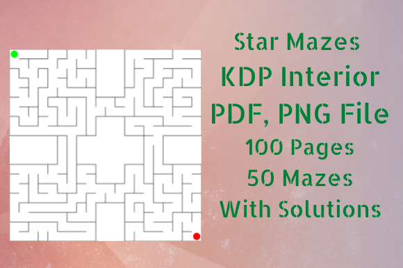 Star Maze Puzzle KDP Interior for Creative Publishing