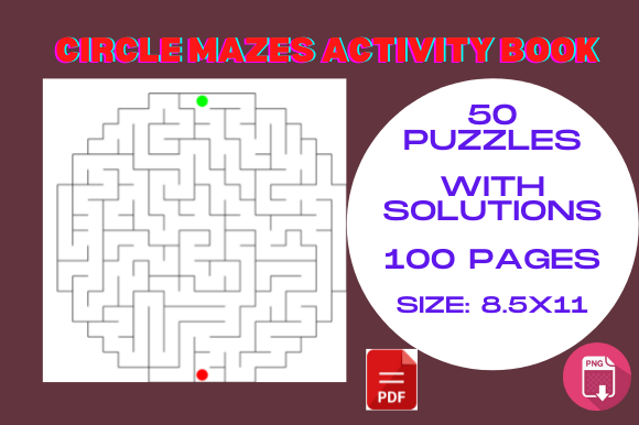 Unlock Creativity and Engagement with 50 Circle Mazes Book for KDP