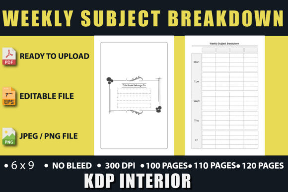 Weekly Subject Breakdown: KDP Interior Design