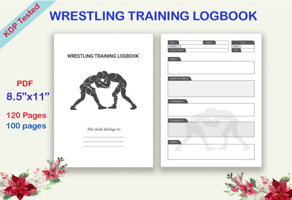 Wrestling Training Logbook 120 100 Pages: Integrating Creative Design into KDP Publishing Workflows